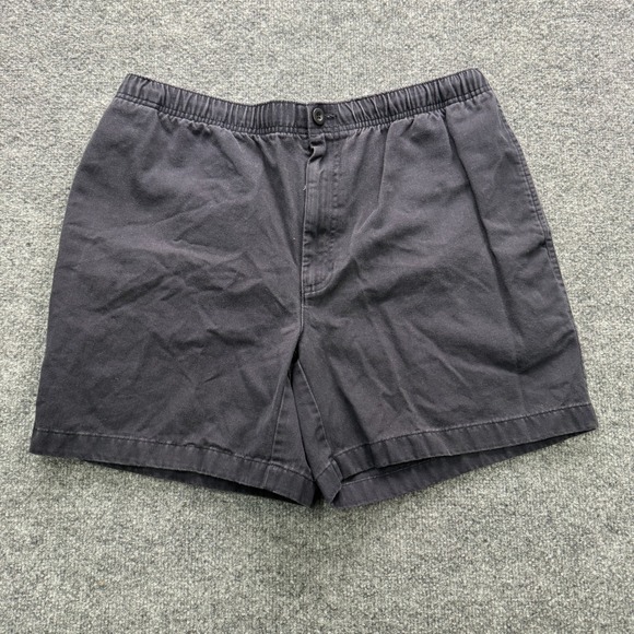 Lands' End Other - Lands End Elastic Waist Chino Shorts Mens M Black 5.5" Inseam Casual Twill